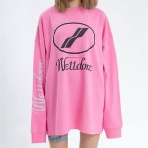 Pink Spellout We11done Welldone
Cotton Jersey Crewneck